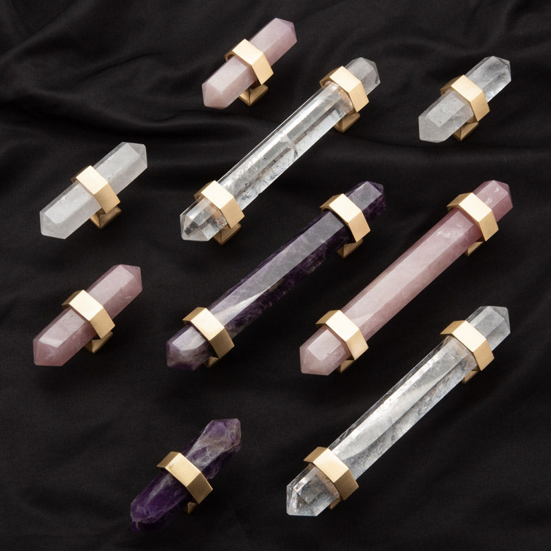 Luxe Natuurlijke Kristallen Kastgrepen en Wardrobe T Bar Knoppen