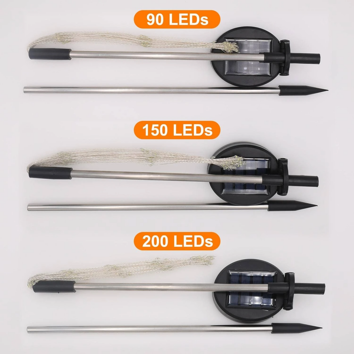 4 Stuks Solar Vuurwerk Tuinlampen - Weerbestendige LED Decoratieve Verlichting, Zonne-energie voor Tuin en Patio