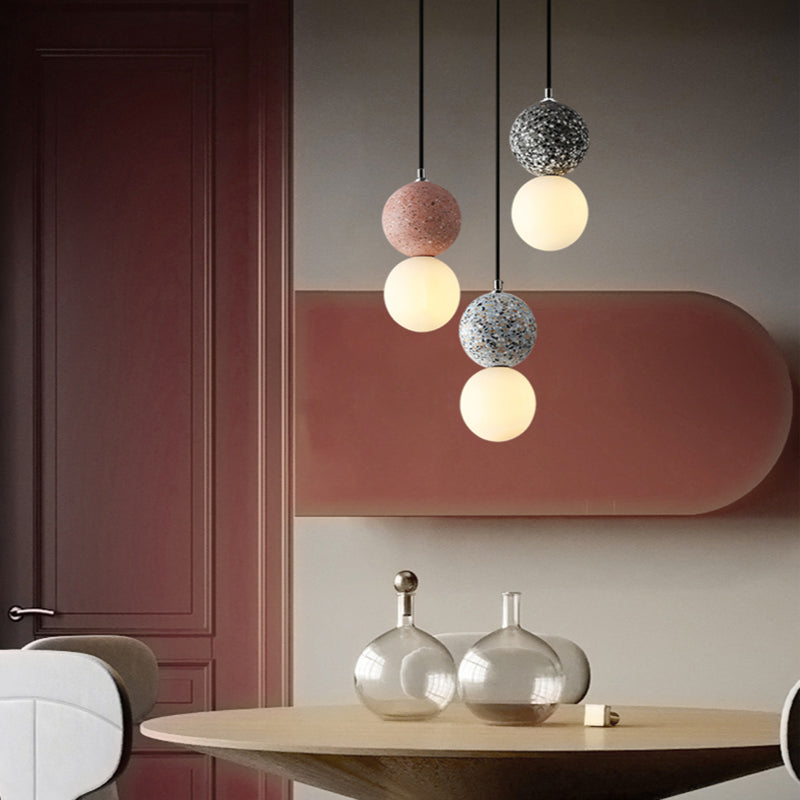 Aurora Kleine LED Hanglampen - Modern Design met Zwart en Wit Glas voor Eettafel en Keuken