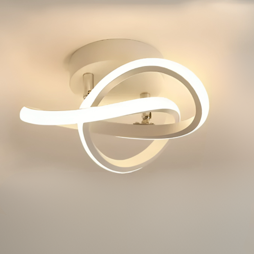 Moderne LED Plafondlamp 18W | Creatief Ontwerp met 2 Ringen | Energiezuinige Verlichting voor Woonkamer & Kantoor 24 cm