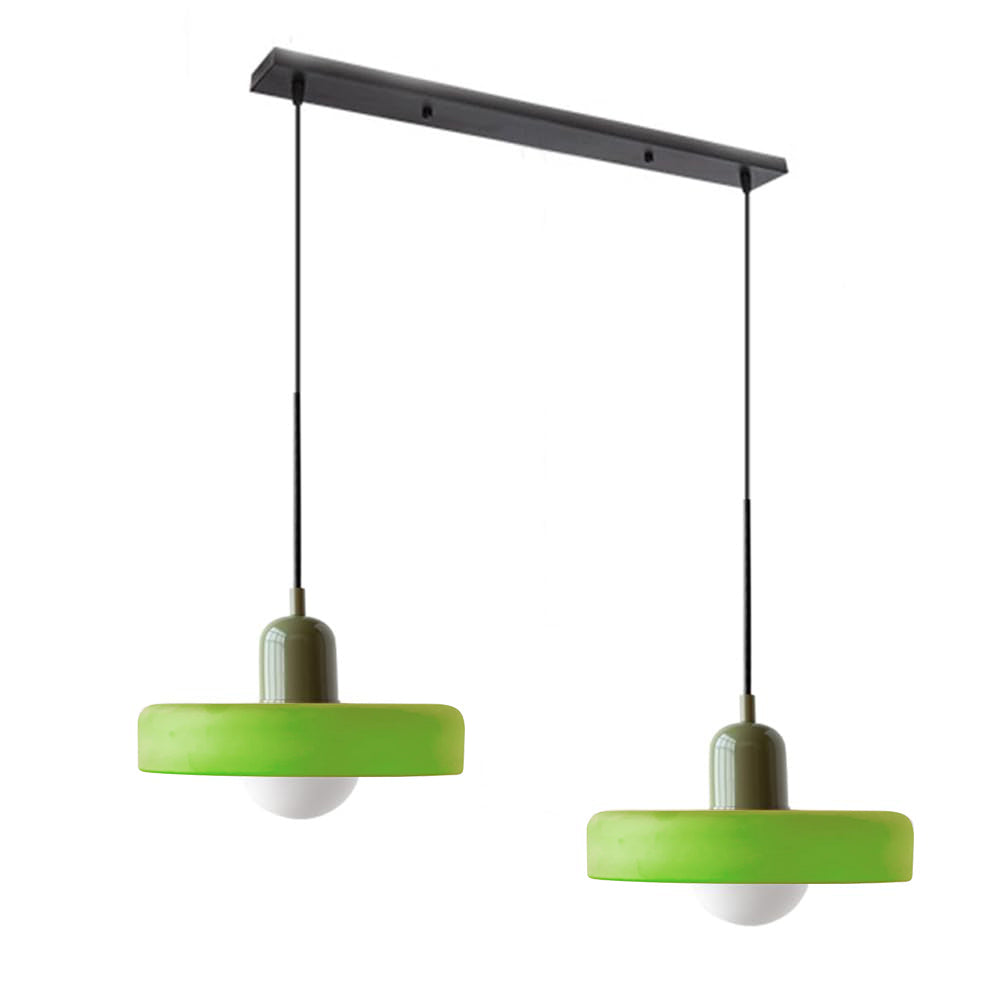 2 Hoofden Moderne Bauhaus Glazen Hanglamp