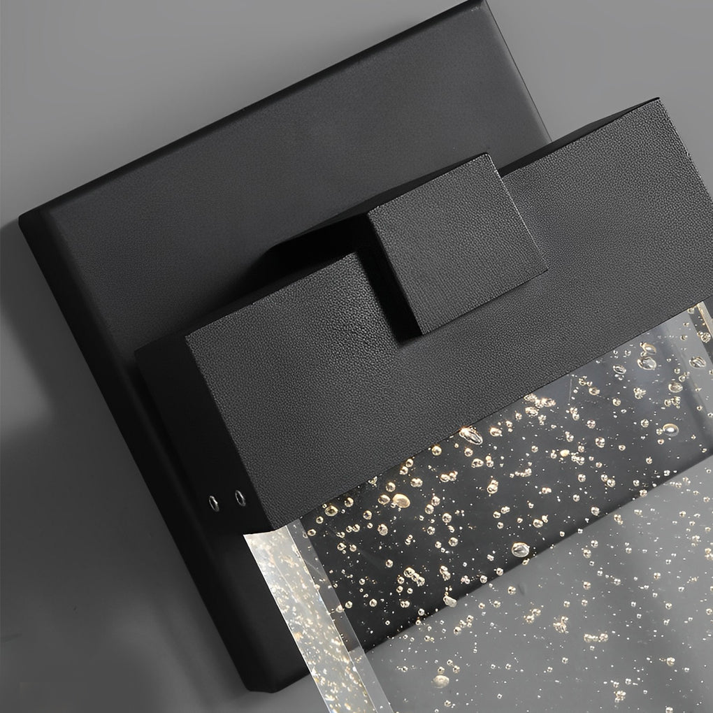 Rechthoekige Bubbels Kristal Waterdichte LED Moderne Buitenmuurlamp