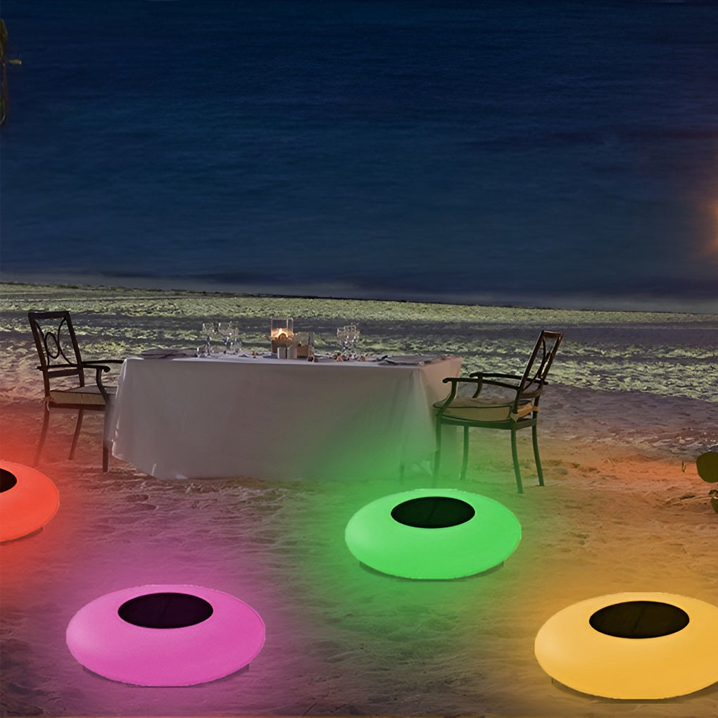 Ronde Kleurrijke RGB LED Waterdichte Solar Moderne Buitenlampen Zwembadverlichting