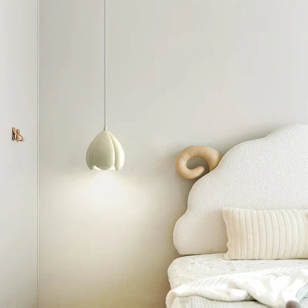 Crèmekleurige Franse Hanglamp – Rustiek Natuurdesign – Perfect voor Woonkamer en Eetkamer