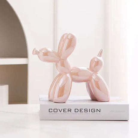 PuffyPooch Ballon Hond Sculptuur | Schattige Keramische Decoratie voor Huis en Kantoor