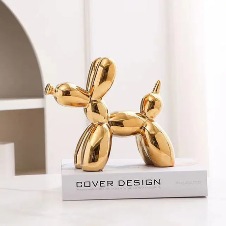 PuffyPooch Ballon Hond Sculptuur | Schattige Keramische Decoratie voor Huis en Kantoor