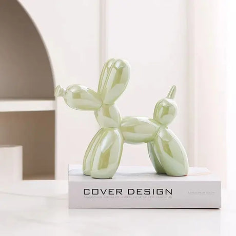 PuffyPooch Ballon Hond Sculptuur | Schattige Keramische Decoratie voor Huis en Kantoor