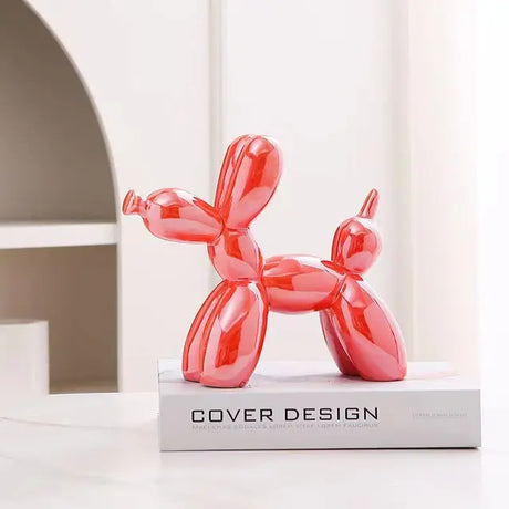 PuffyPooch Ballon Hond Sculptuur | Schattige Keramische Decoratie voor Huis en Kantoor