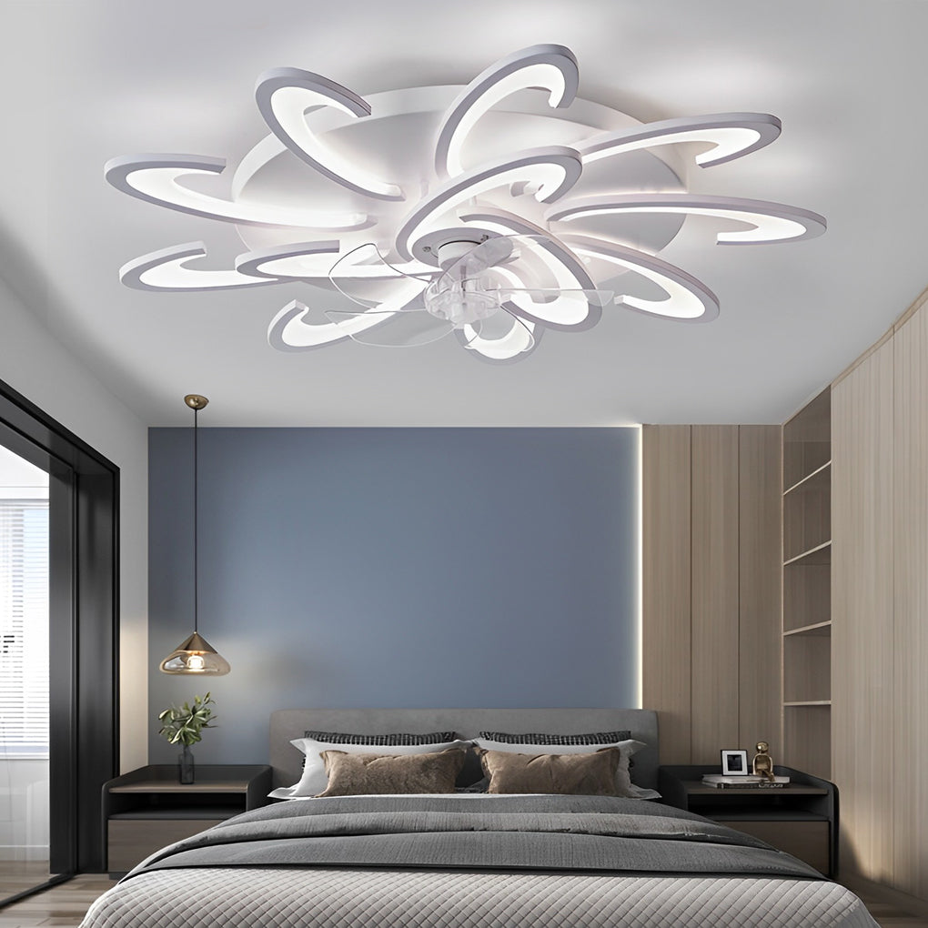Windmolen Vorm LED Minimalistische Moderne Bladloze Plafondventilator