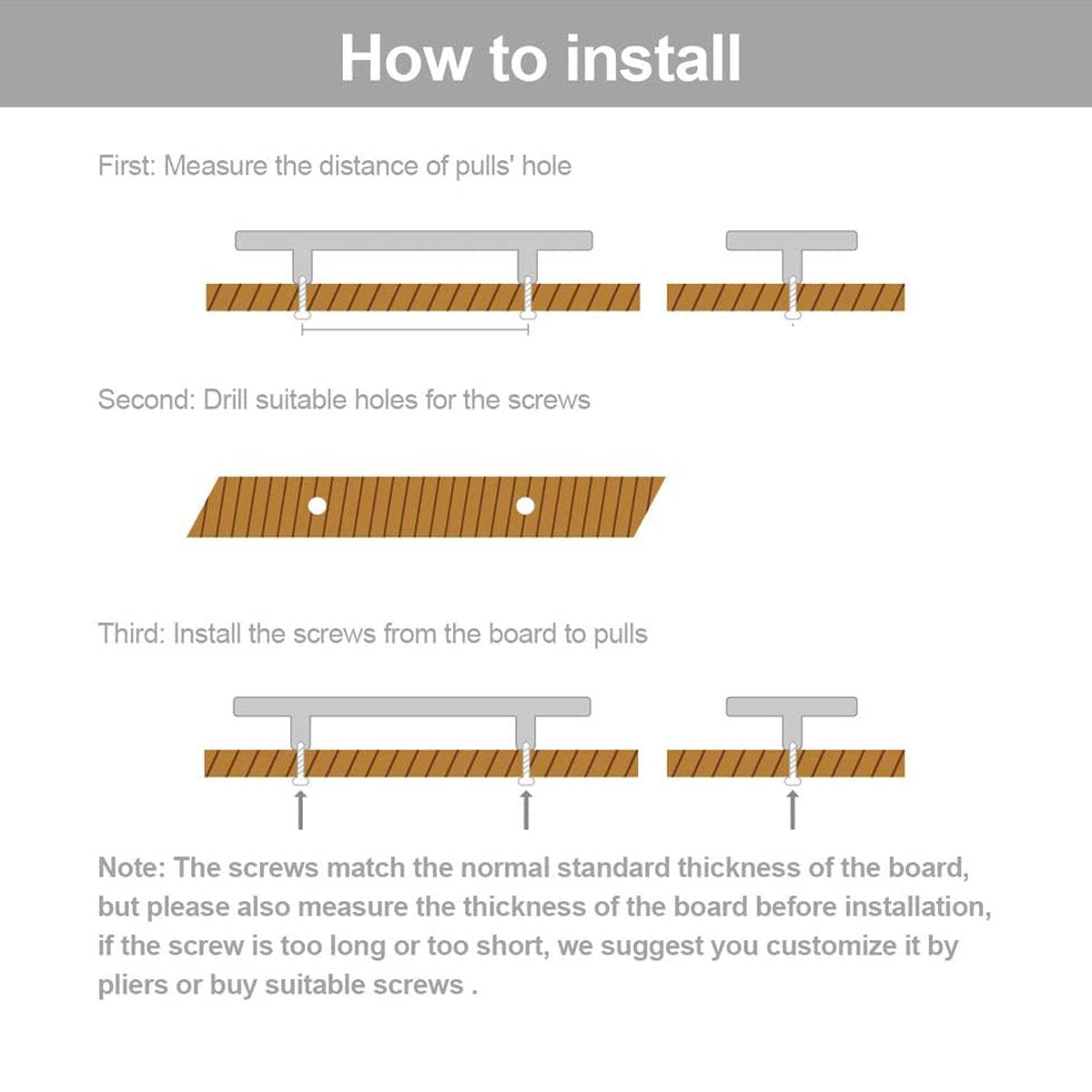 Geborstelde Messing Ladegrepen Vierkante Handvatten voor Kasten