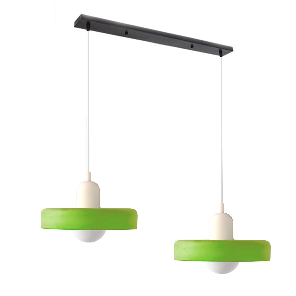 2 Hoofden Moderne Bauhaus Glazen Hanglamp
