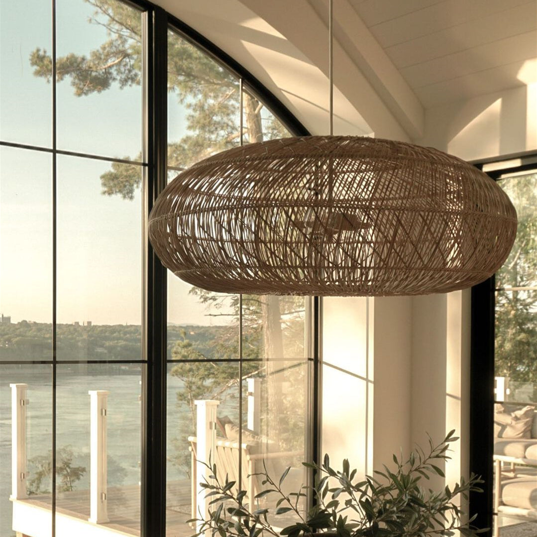 Handgeweven Rotan Hanglamp - Landelijke Stijl