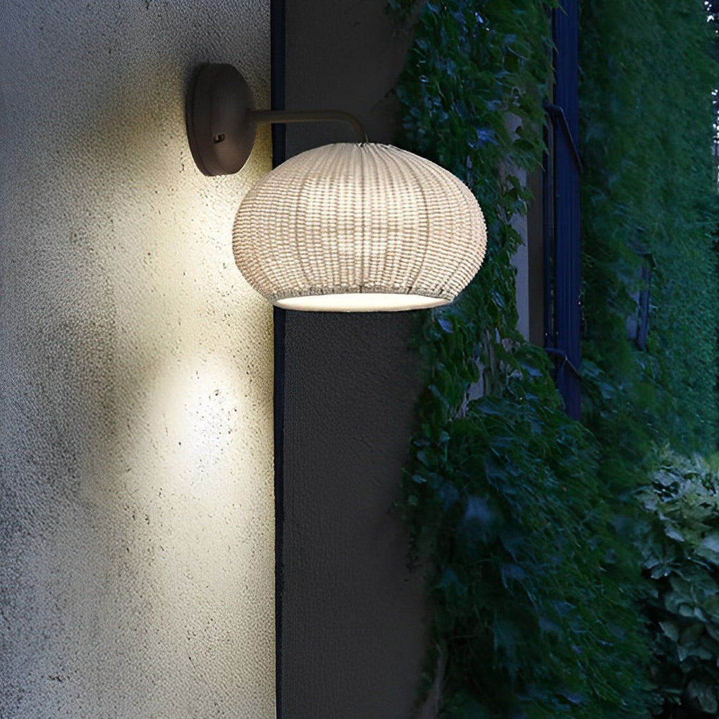 Lantaarnvormige Waterdichte Rotan Moderne Buiten Wandlamp Kroonluchter