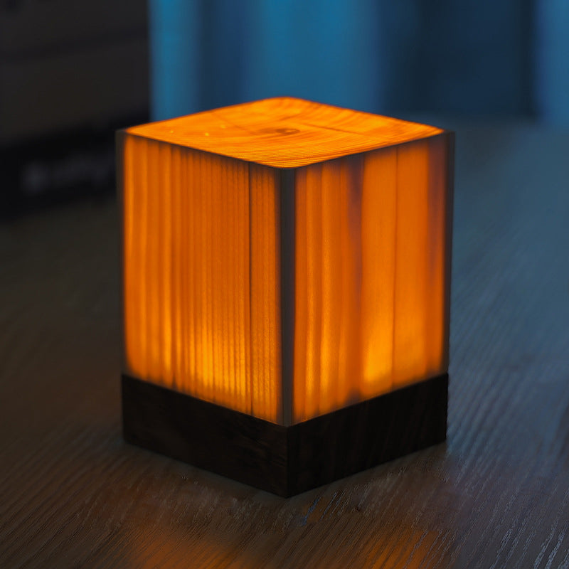 Draadloze LED Tafellamp met Touch Bediening | Oplaadbare Accu | Houtnerf Design | Verstelbare Helderheid