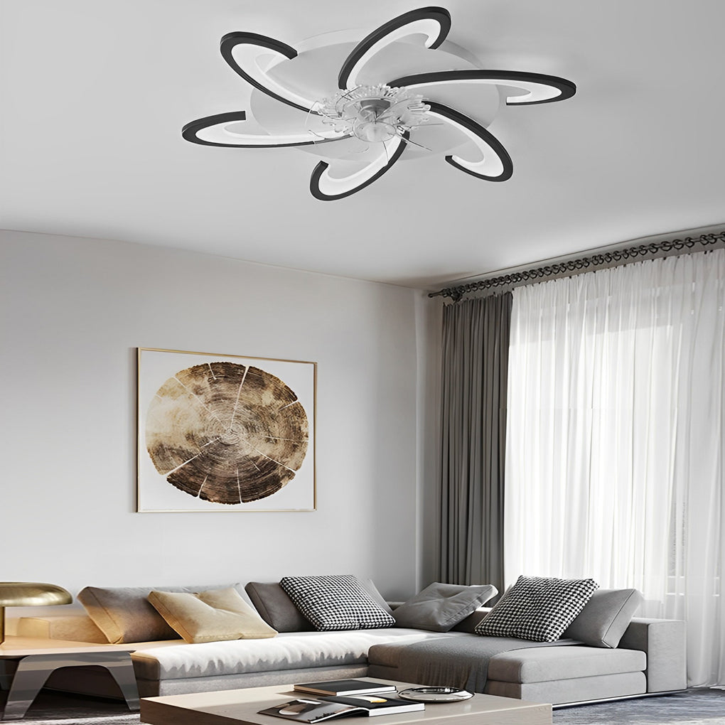 Windmolen Vorm LED Minimalistische Moderne Bladloze Plafondventilator