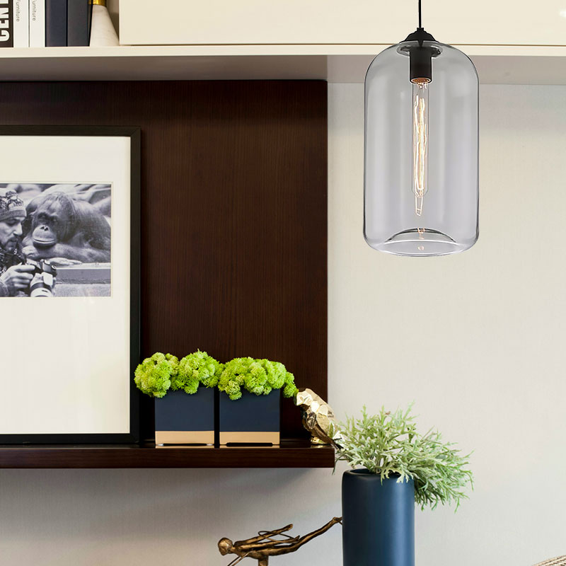 Cylindrische Hanglamp Modern Glasontwerp