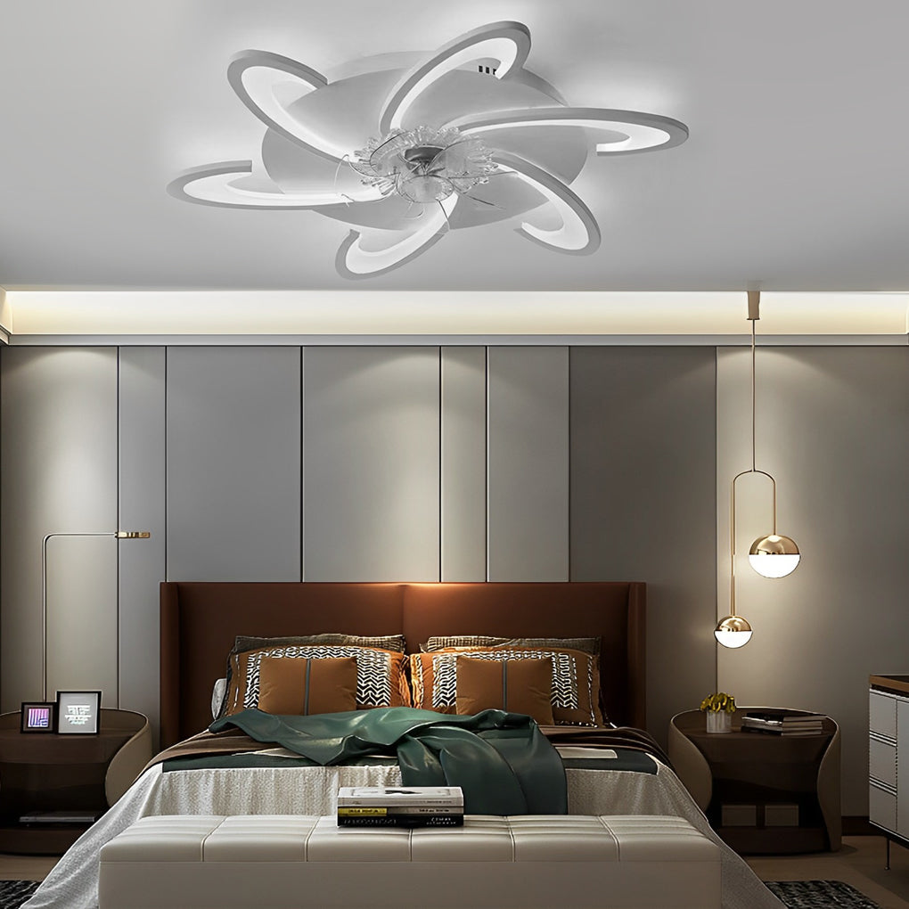 Windmolen Vorm LED Minimalistische Moderne Bladloze Plafondventilator