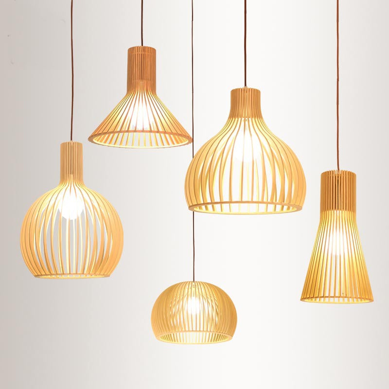 Bamboe Hanglamp Aziatische Stijl - Kleine/Large Hangende Lamp