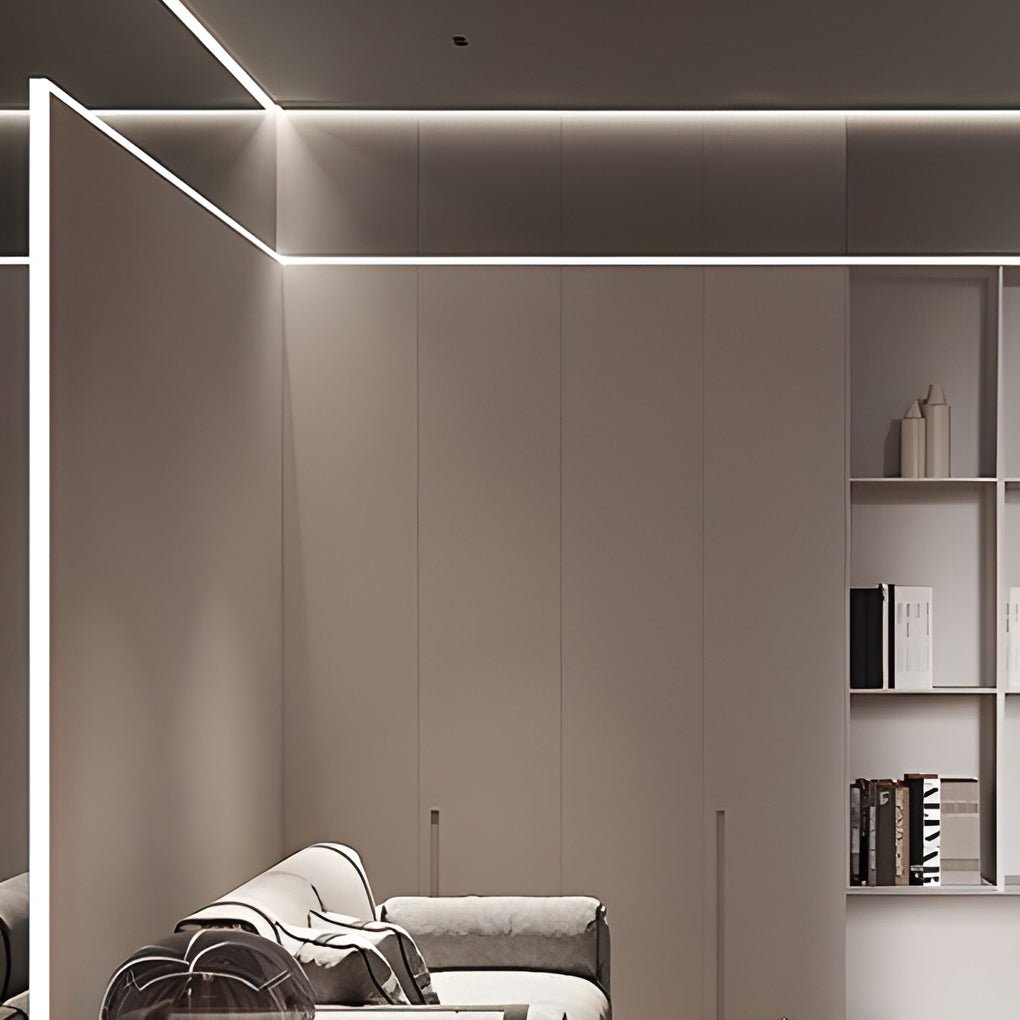 500cm Waterdichte Ingebouwde Siliconen 24V Moderne Flexibele LED Strip Lichten Lineair Licht