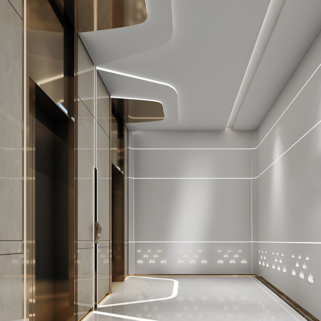 500cm Waterdichte Ingebouwde Siliconen 24V Moderne Flexibele LED Strip Lichten Lineair Licht