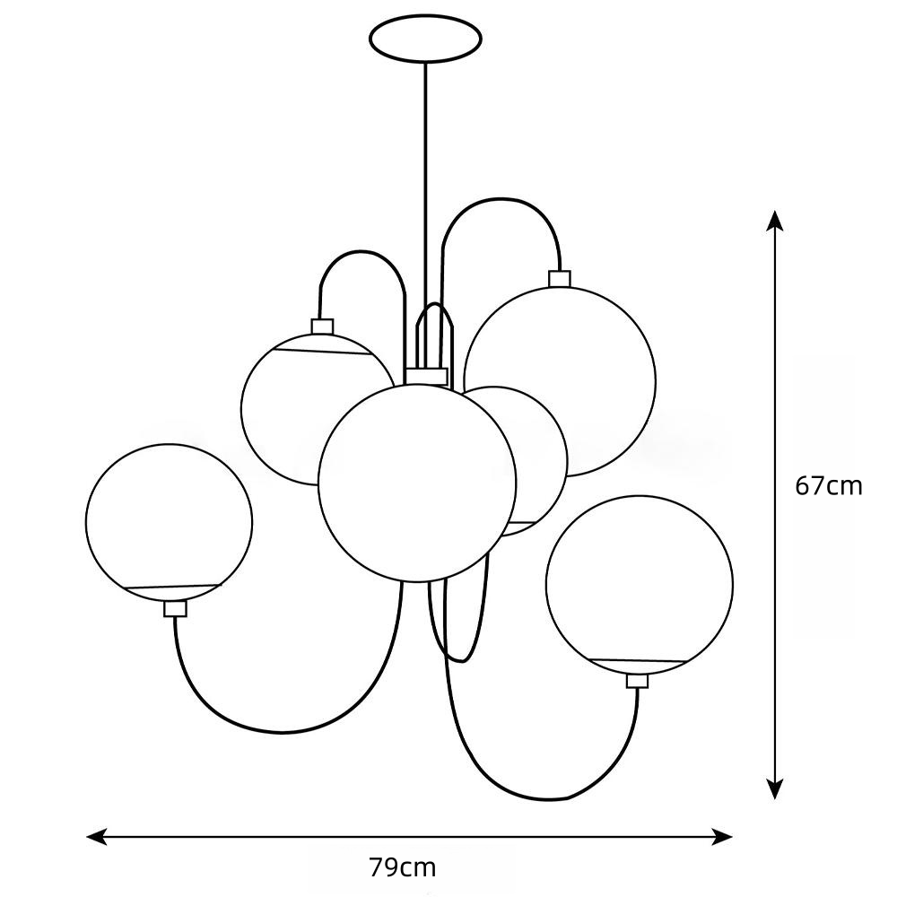 Metaal Glazen Zwanenhals Kroonluchters