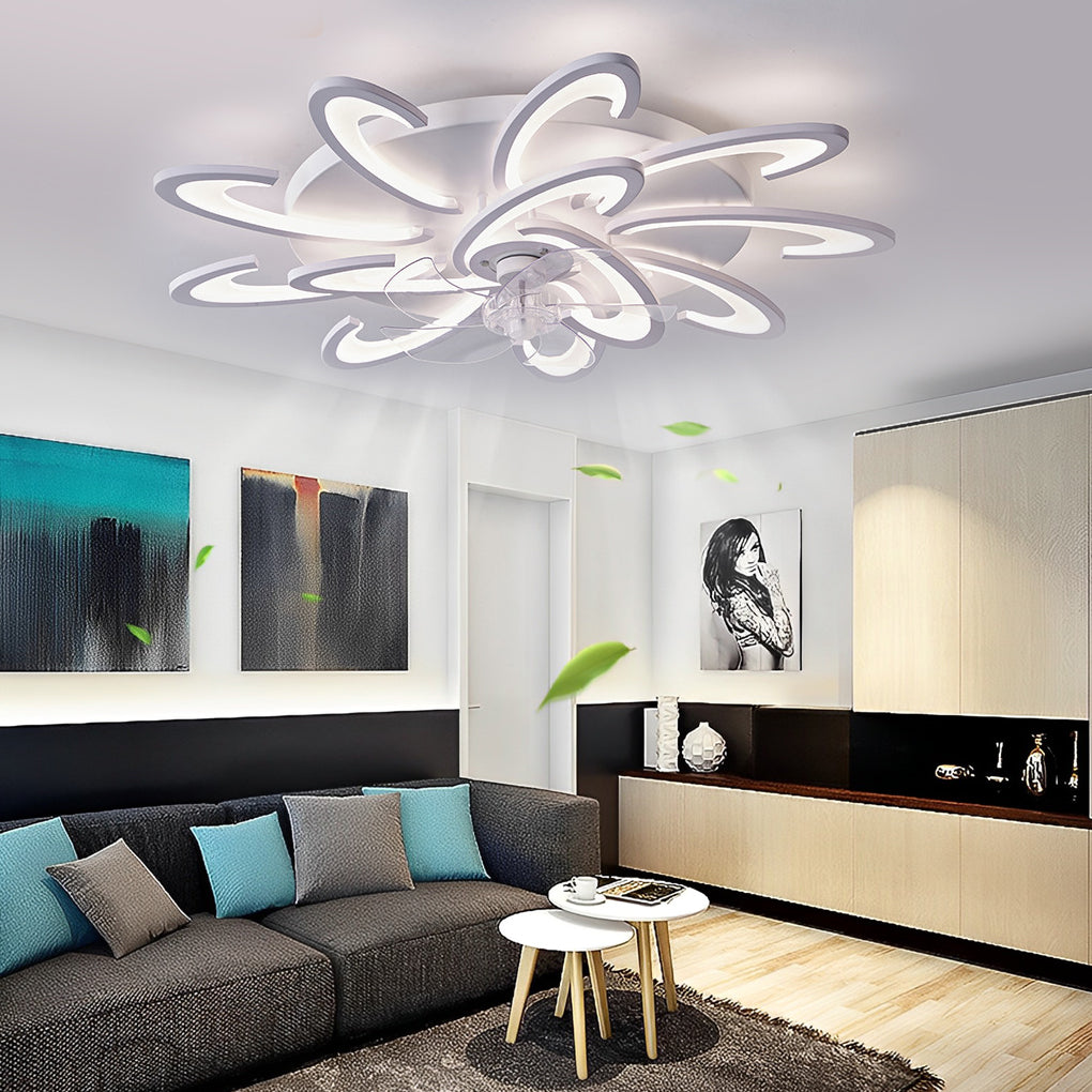 Windmolen Vorm LED Minimalistische Moderne Bladloze Plafondventilator