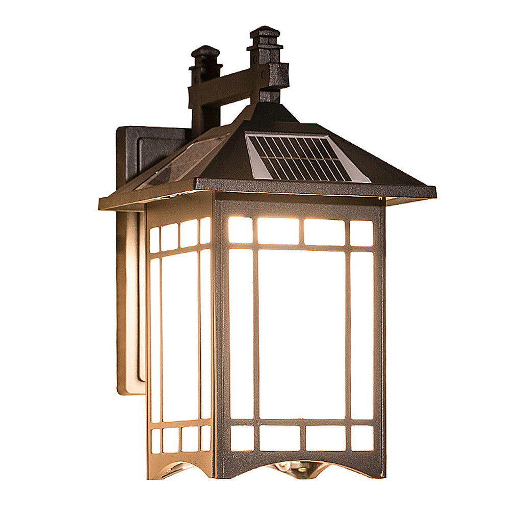 Retro Waterdichte LED Vintage Solar Wandlamp met Afstandsbediening Wandverlichting