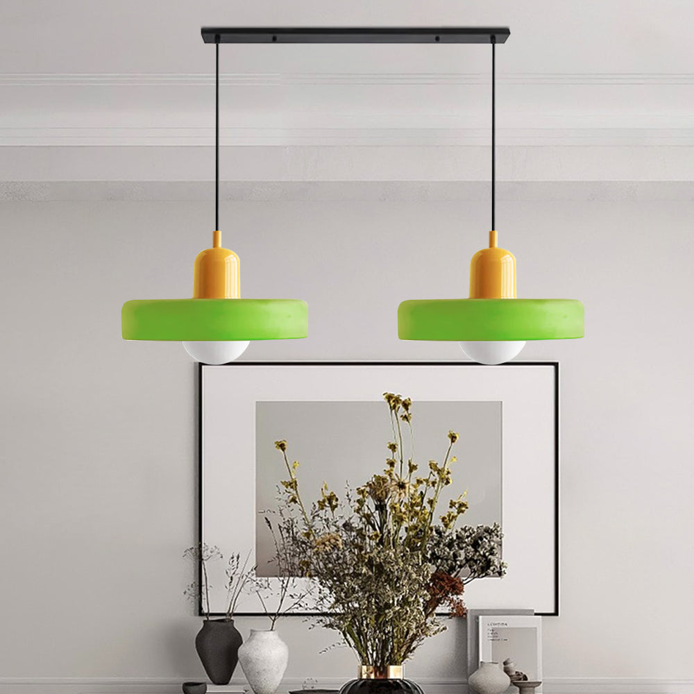 2 Hoofden Moderne Bauhaus Glazen Hanglamp