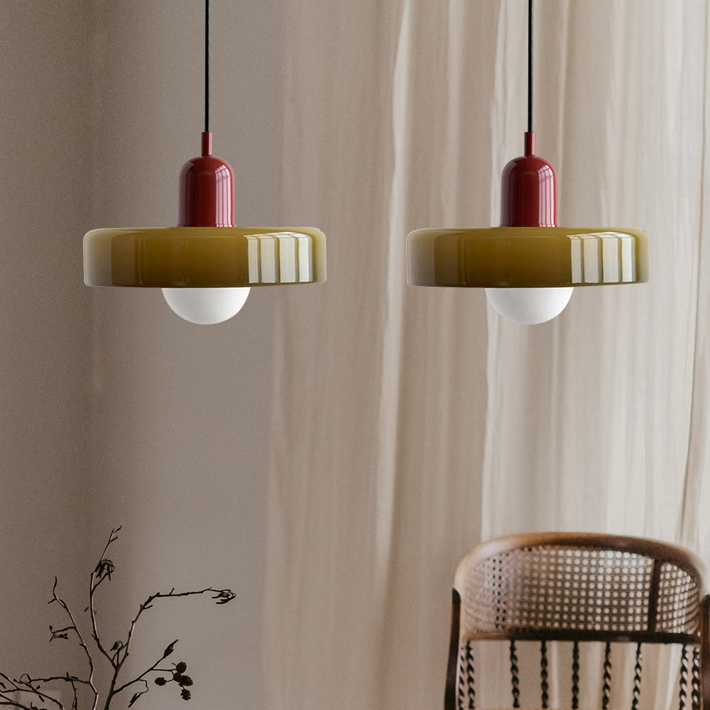 2 Hoofden Moderne Bauhaus Glazen Hanglamp