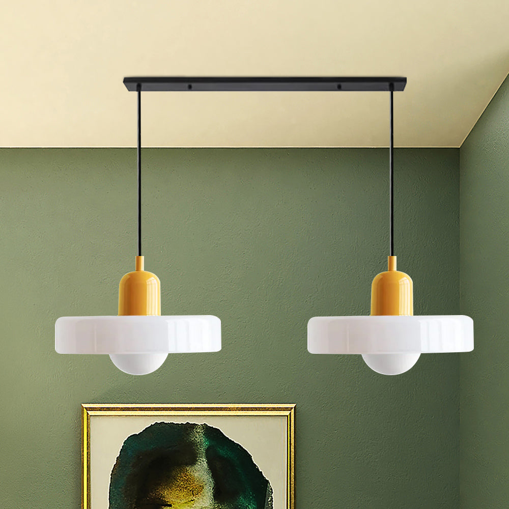 2 Hoofden Moderne Bauhaus Glazen Hanglamp