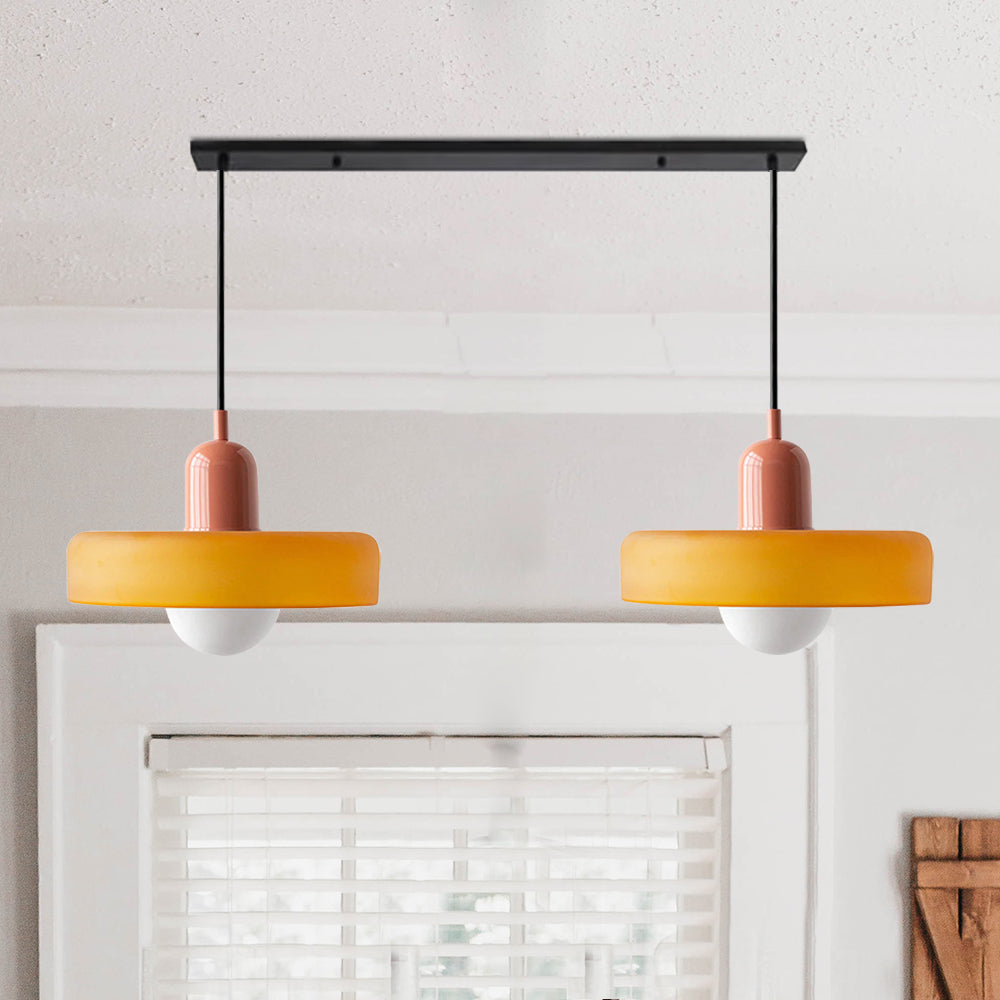 2 Hoofden Moderne Bauhaus Glazen Hanglamp