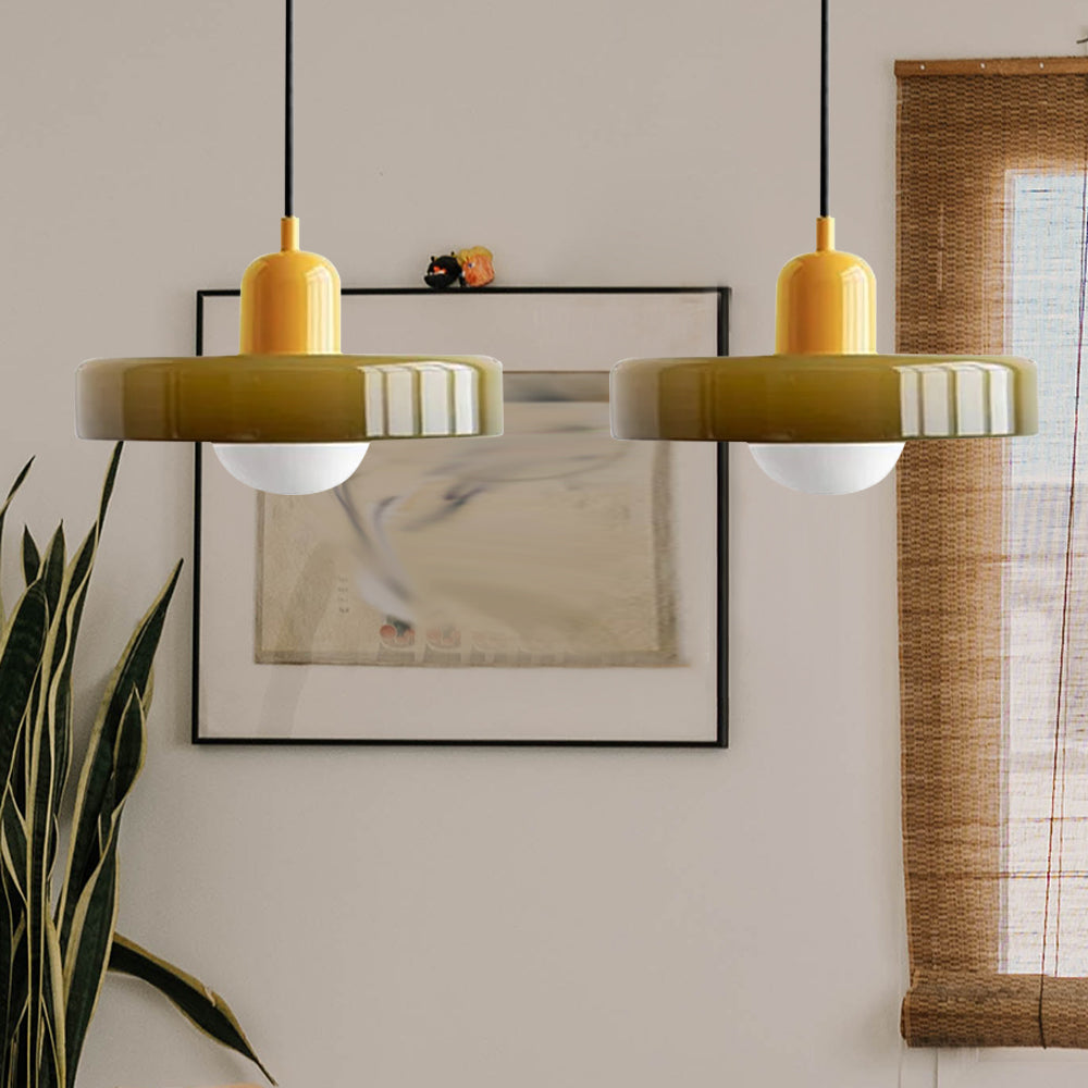 2 Hoofden Moderne Bauhaus Glazen Hanglamp