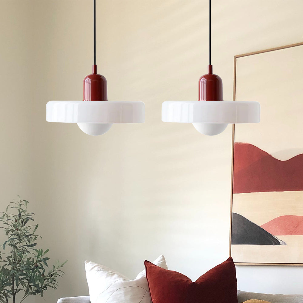 2 Hoofden Moderne Bauhaus Glazen Hanglamp