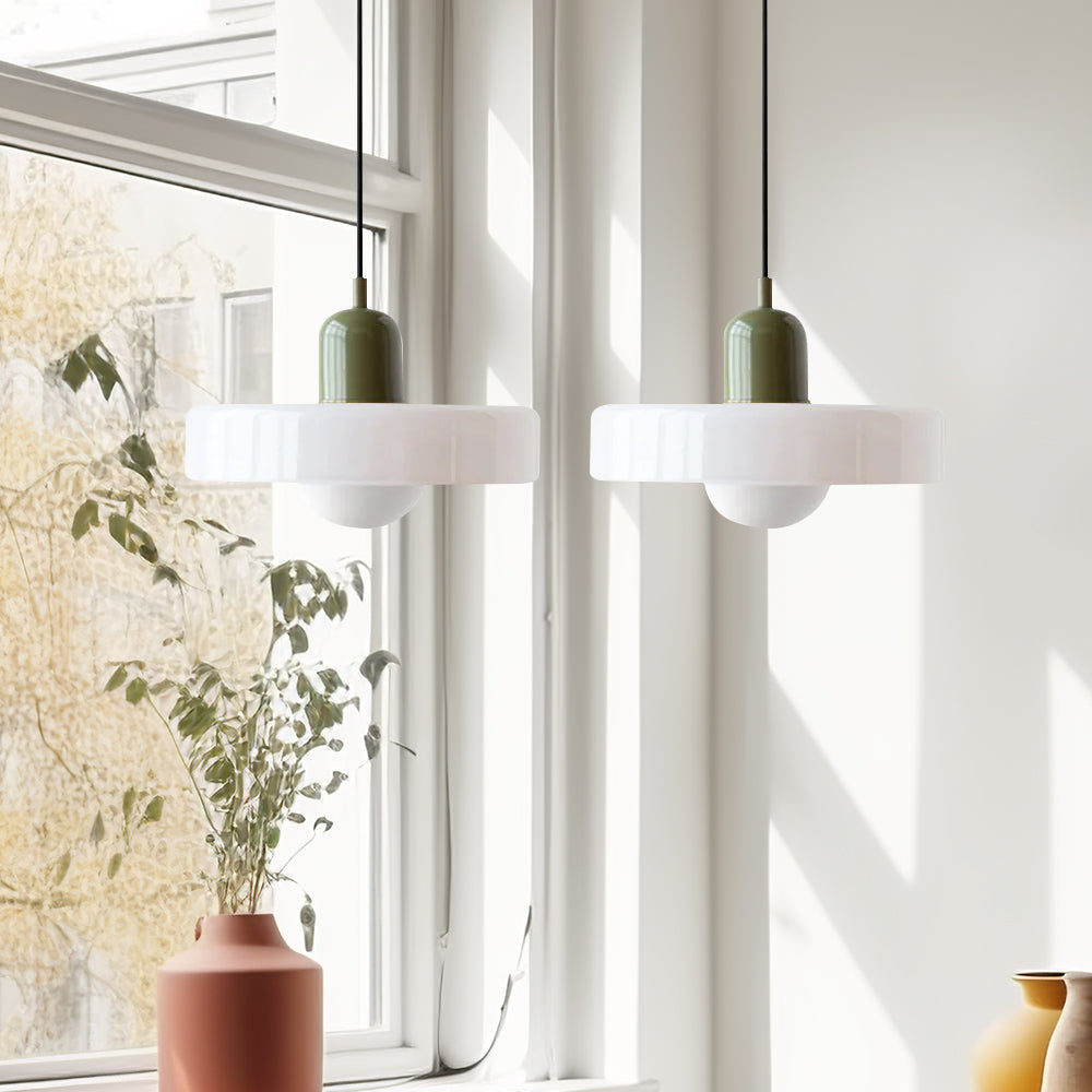 2 Hoofden Moderne Bauhaus Glazen Hanglamp