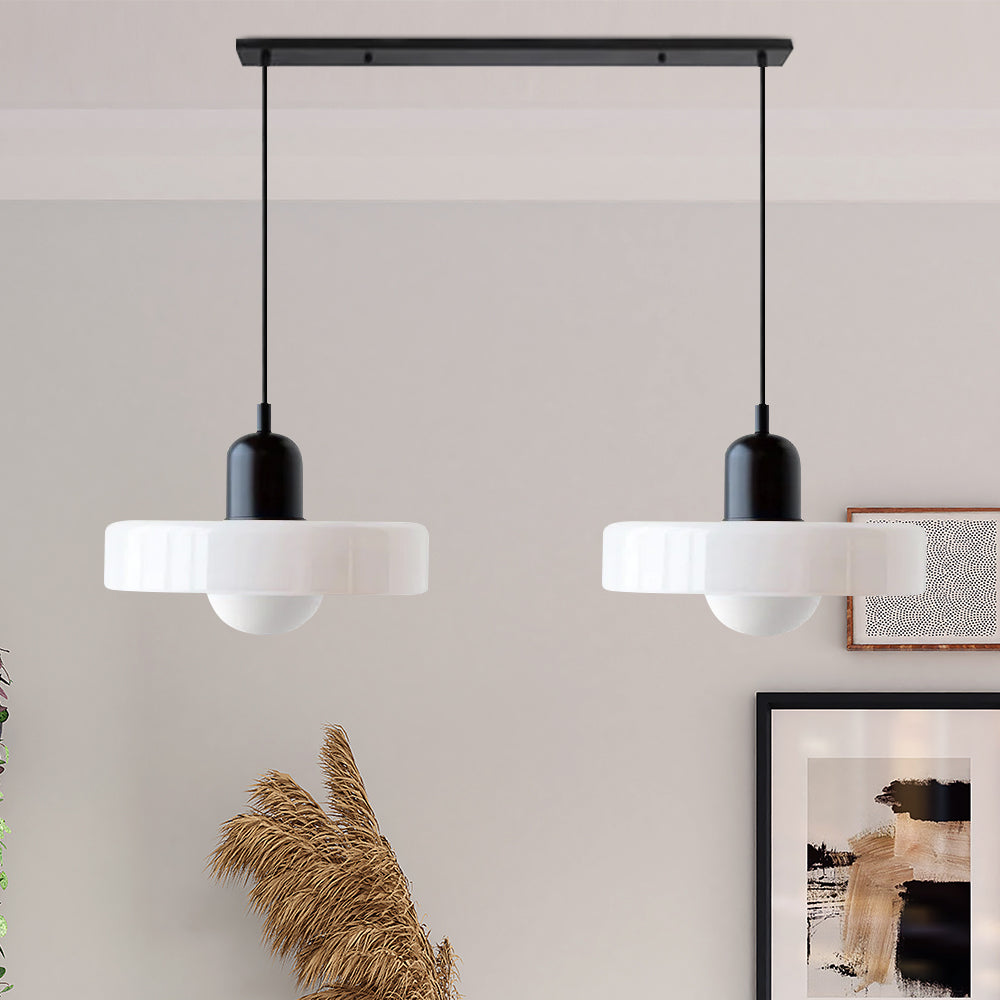 2 Hoofden Moderne Bauhaus Glazen Hanglamp