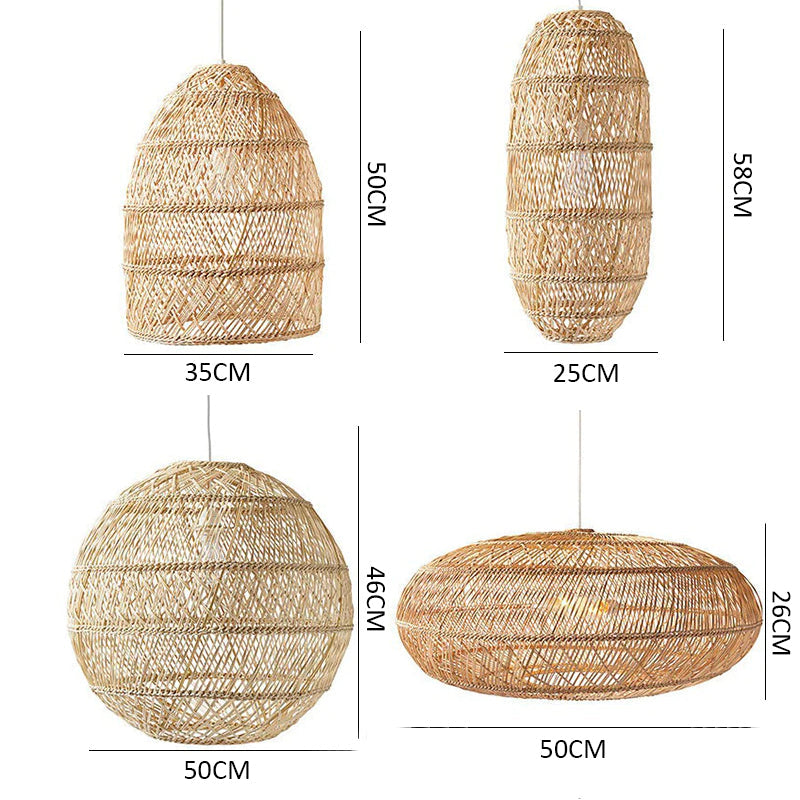 Handgeweven Rotan Hanglamp - Landelijke Stijl
