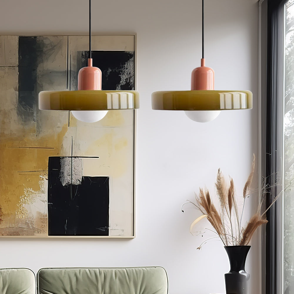 2 Hoofden Moderne Bauhaus Glazen Hanglamp