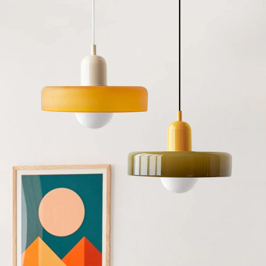 NordicGlass Plafondhanglamp - Scandinavische Designlamp met Verstelbare Hoogte en Glazen Kap