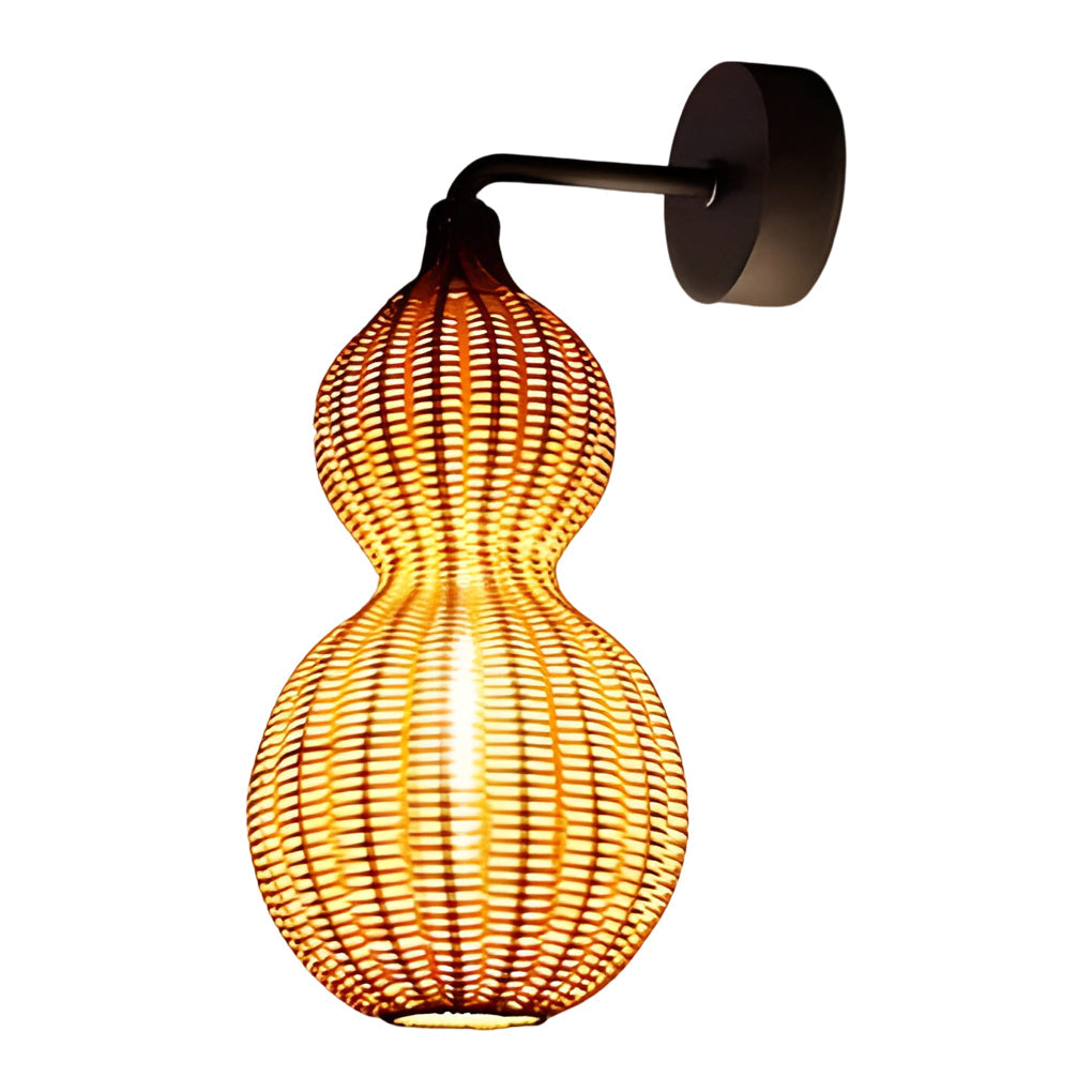 Rotan Kalebas Waterdichte Retro Buiten Kroonluchter Veranda Verlichting Wandlamp