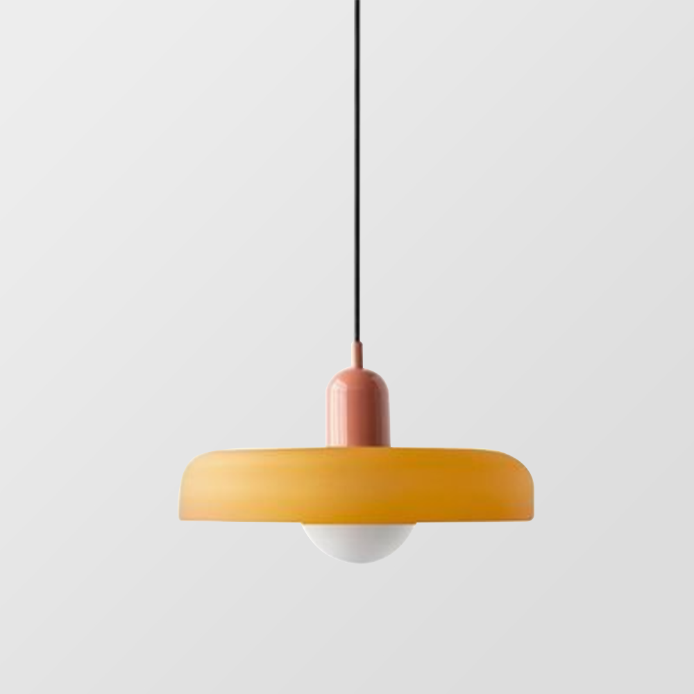 Bauhaus Glas-in-lood Hanglamp