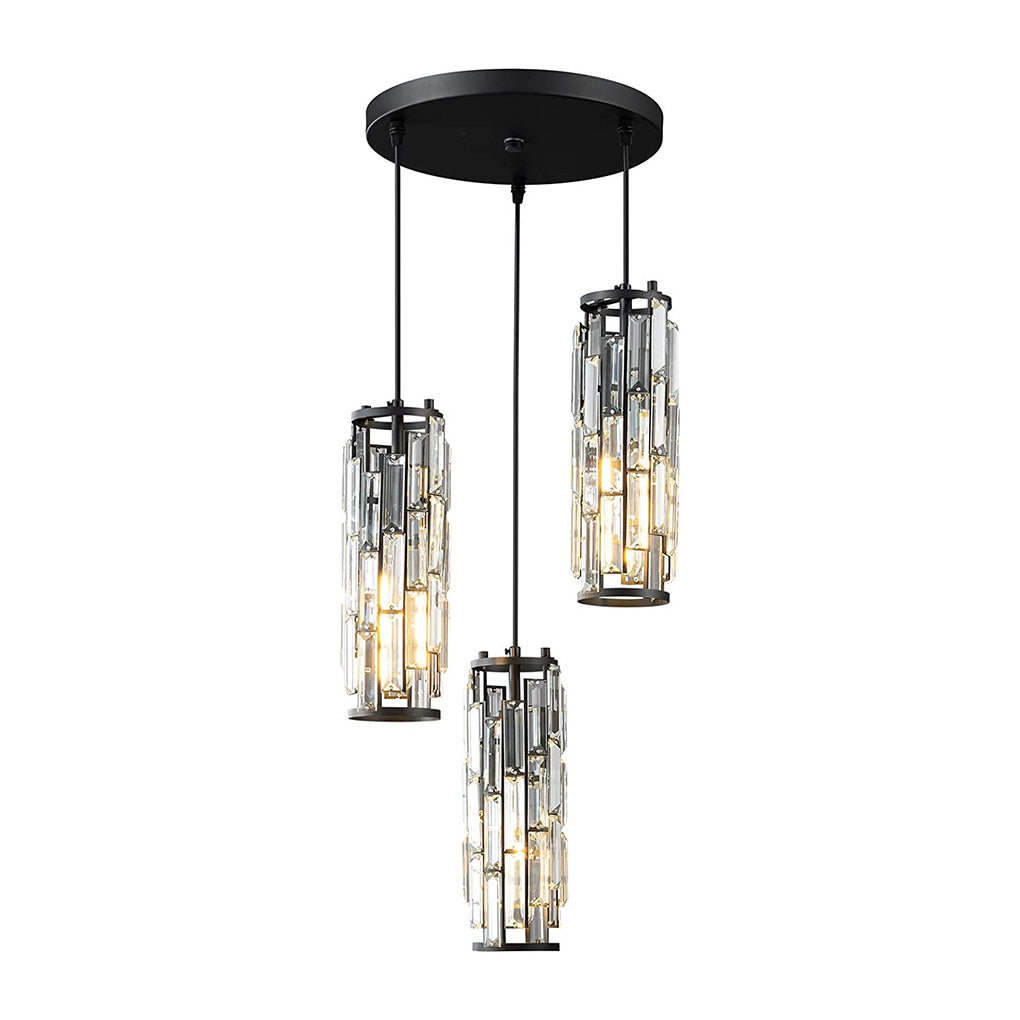 Stuk Creatieve IJzeren Kristallen Glas Industriële Stijl Kroonluchter Hanglampen