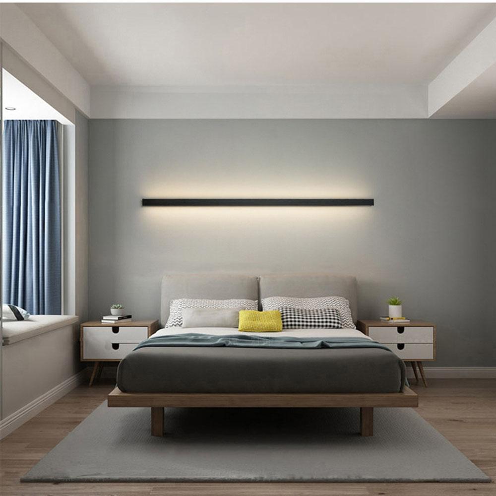 Lange Strip Dimbare LED RGB Zwarte Minimalistische Buitenverlichting