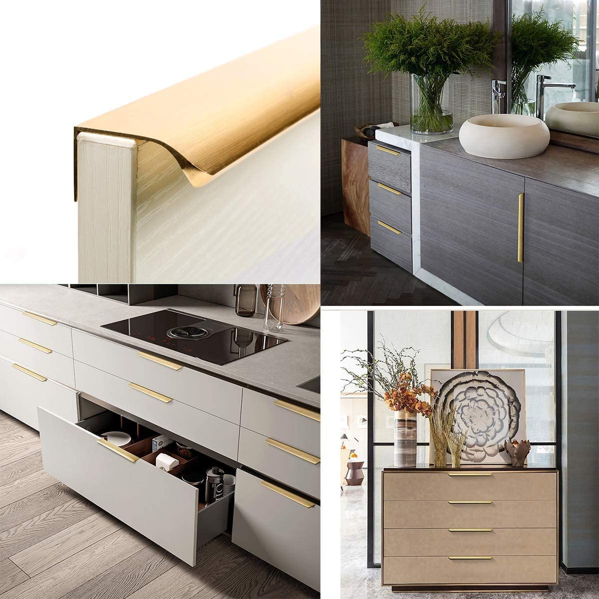 Rand Ladegrepen Gouden Kastdeur Handgrepen Hardware