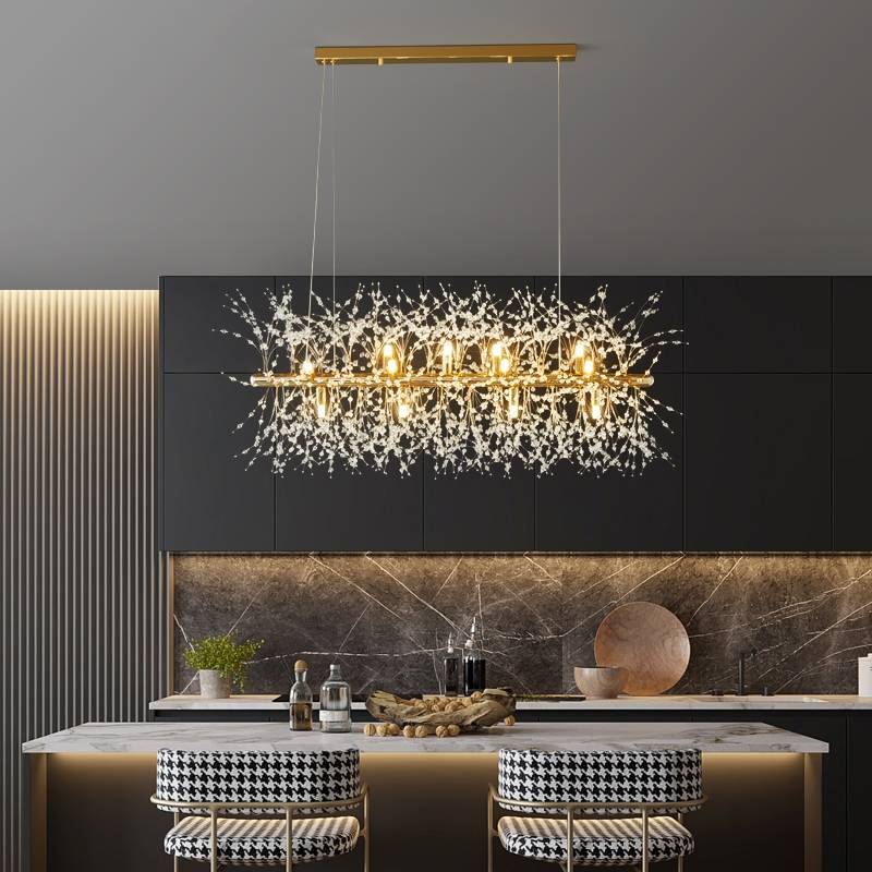 Luna Elegante LED Hanglamp - Luxe Witte en Gouden Verlichting voor Woonkamer en Eetkamer