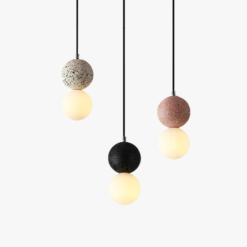 Aurora Kleine LED Hanglampen - Modern Design met Zwart en Wit Glas voor Eettafel en Keuken