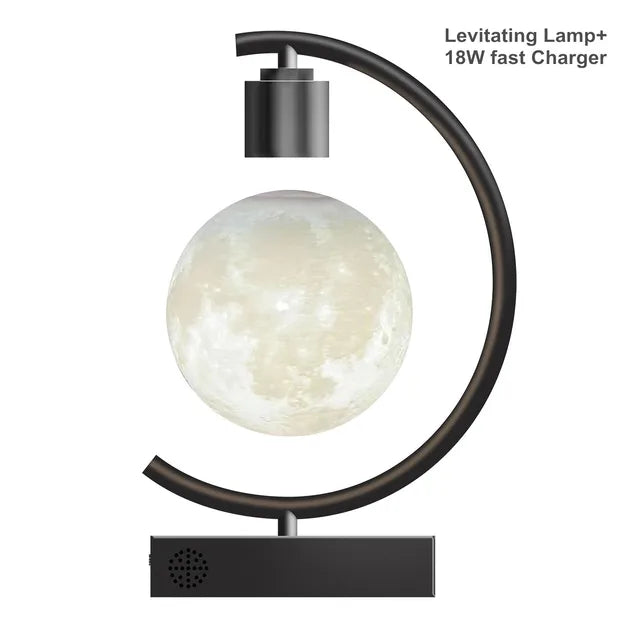 MoonGlide - Zwevende Maanlamp met LED-verlichting | Dimbare Magische Sfeerverlichting voor Woonkamers & Kantoren