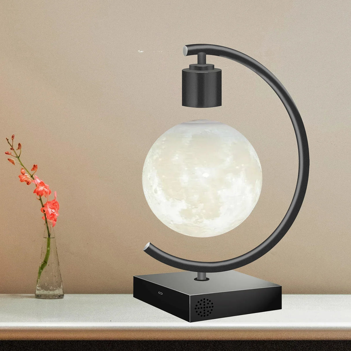 LunaFloat - Drijvende Maanlamp met LED Verlichting | Magisch Zwevende Tafellamp voor Sfeervolle Kamers