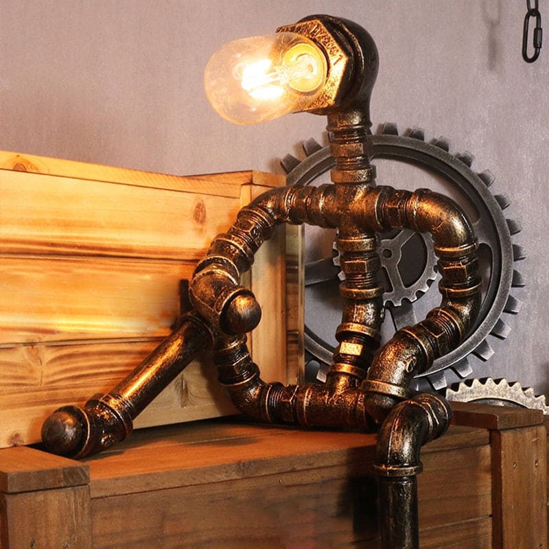 Futuristische Robot Slaapkamerlamp met Opbergruimte - LED Verlichting