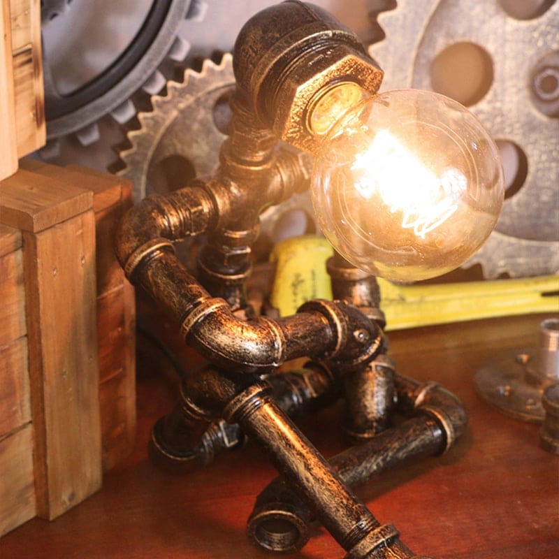 Futuristische Robot Slaapkamerlamp met Opbergruimte - LED Verlichting