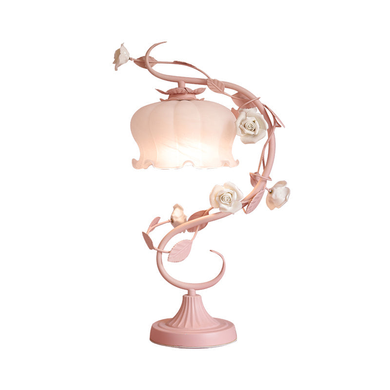 Rozen Tafellamp Glas Bloemontwerp Bedlampje